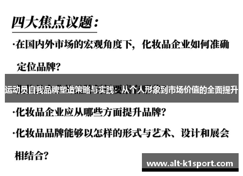 运动员自我品牌塑造策略与实践：从个人形象到市场价值的全面提升